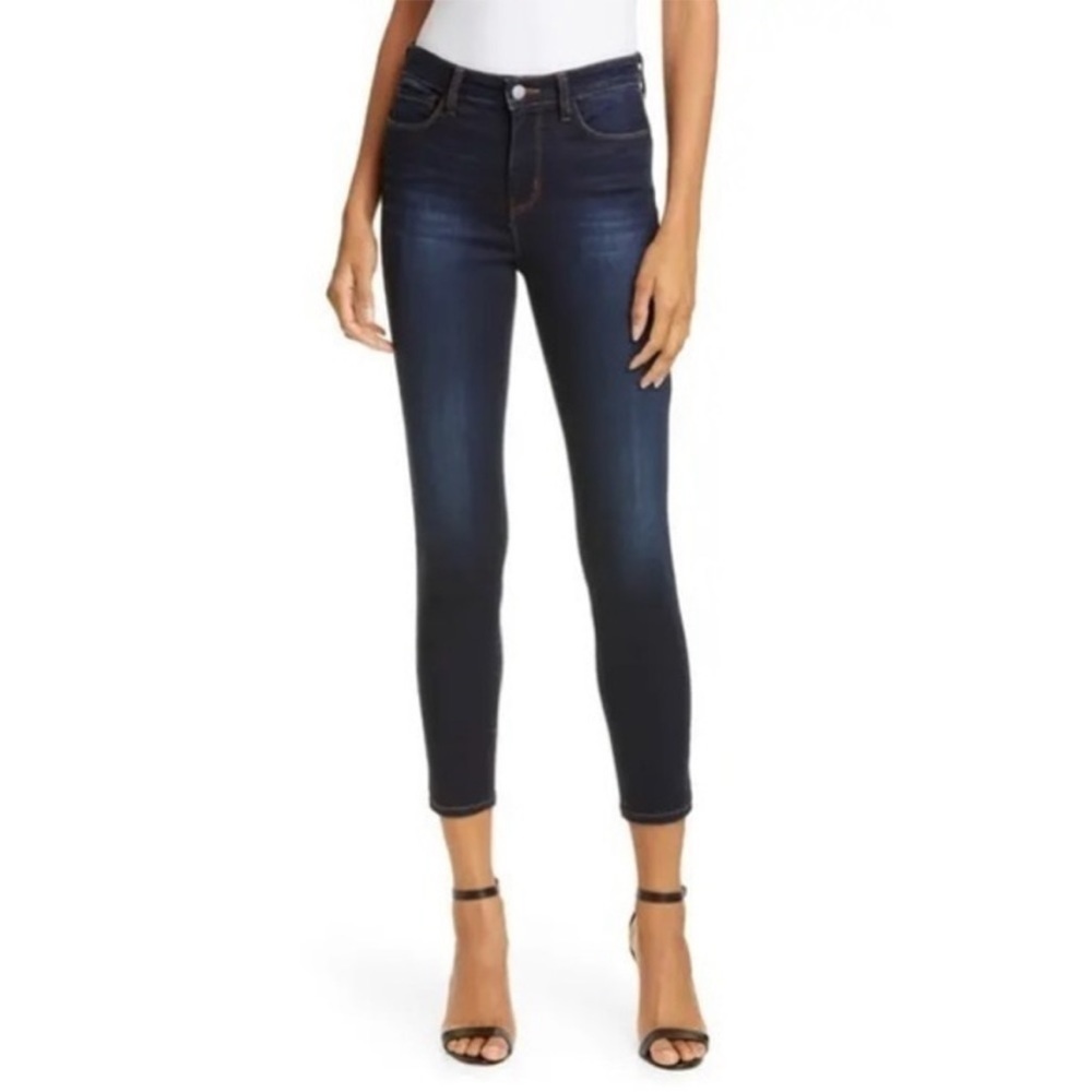 LAGENCE Avery Skinny High Rise Deep Space Super Stretchy Sz 26